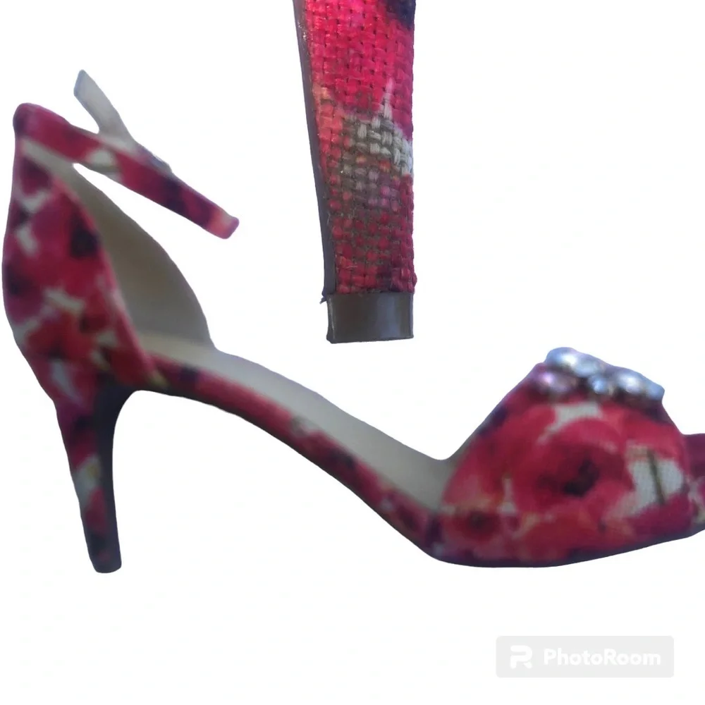 Liz Claiborne floral sandal glam heels 11 - Picture 9 of 9